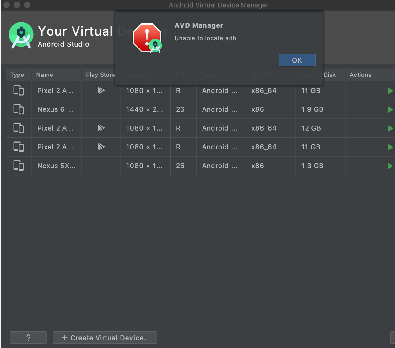 libgdx android studio unable to locate adb